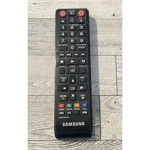 Genuine OEM Samsung AK59-00149A Blu-ray Disc BD Remote Control Tested Works - Picture 1 of 3